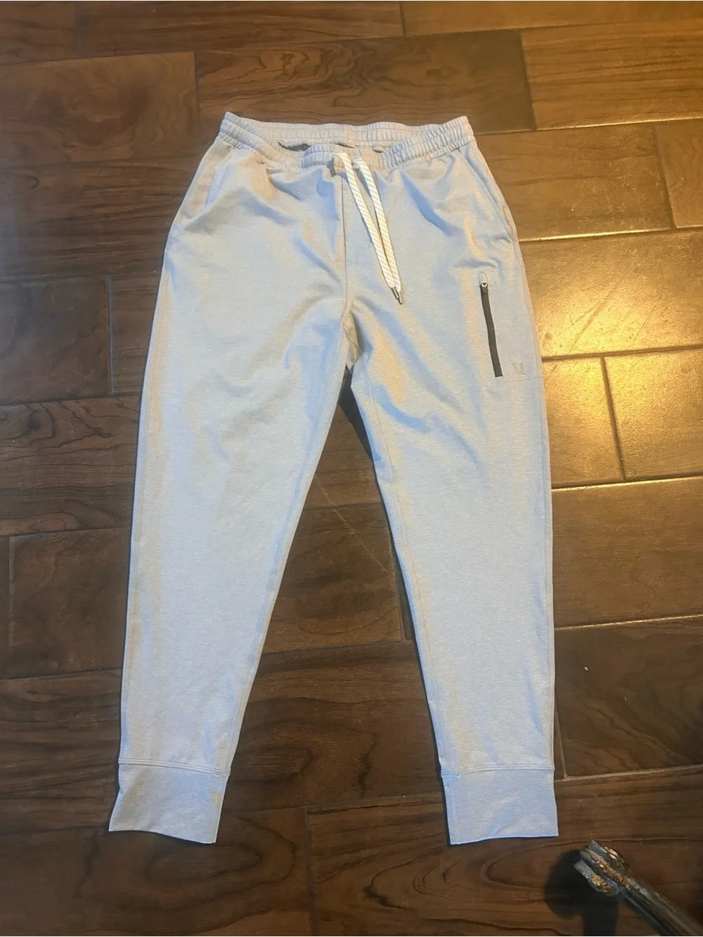 Vuori Light Gray Slim Joggers with Zipper Pocket - Picture 2 of 6